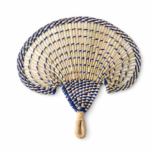 Rustic Handwoven Fan Natural Fiber Fan Textured Grip