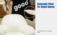 Teddy Fleece Support Pillow, Multi-Functional Bedside Pillow, Soft Plush, for Studying, Sofa, Dormitory, Random Color