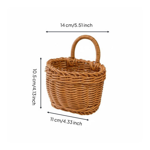 Wall Mount Produce Basket Washable Kitchen Organizer Mold-Resistant for Bathroom