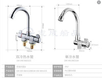厂家批发不锈钢单冷镀锌水龙头冷暖折叠水龙头铜机芯游艇房车配件