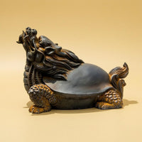 Chinese-Design Dragon-Turtle Ornament Reclining Design Dragon-Turtle Figurine