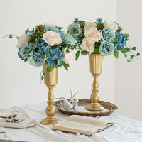 European Style Gold Vintage Iron Flower Vase for Living Room and Wedding Decor