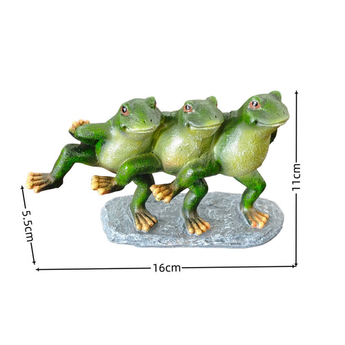 Dancing Frog Figurine Resin Frog Figurine Tabletop