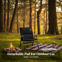 Padded Folding Armchair Compact Lightweight Collapsible Seat for Camping, Adults