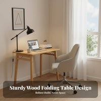 Foldable Design foldable Leg Desk Space-Saving foldable Desk Multi-Functional Study Table Portable for Students, Apartment Dwellers, Remote Workers, Dining Area, Small Spaces, Dorm Room, Bedroom