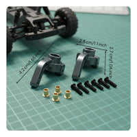 Front Steering Cup Set Anodized coating/12 Scale Steering Block Lightweight RC   Joint Arms for Rough Terrain