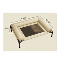 Breathable Elevated Dog Bed Detachable Cover Raised Pet Bed Washable Mesh Dog Cot Moisture Resistant for Small Dogs, Year-Round, Indoor