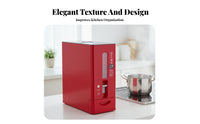 Moisture-Proof Japanese Design Rice Bin Airtight Seal Automatic Rice Dispenser Single-Press Dispensing