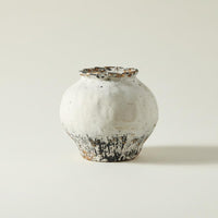 Round Terracotta Vase Handcrafted flower Vase Matte Texture Home Decor for Living Room