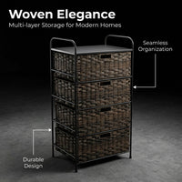 Multi-Layer PE Unit, Hallway Storage Organizer, Bedroom Storage Rack, Living Roo #variant:Four drawers