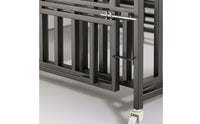 Heavy Duty Slanted Top Dog Crate Sturdy Dog Cage with Casters Long-Lasting Multi-Door Pet Cage Escape-Proof for Dogs, Young Dogs, Living Room