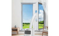 Window Seal with Zipper Sealed Window Seal Cloth Washable for Renters