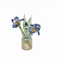 Artificial Flowers Vase Indoor Clear Glass Vase Handcrafted for Home