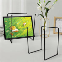 Iron Display Holder Multi-Purpose Metal Frame Stand Polished Edges