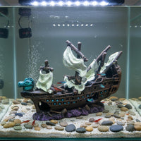 Fish Tank Sailboat Wreck Realistic Design Pirate Shipwreck Ornament Sunken Ship Decoration