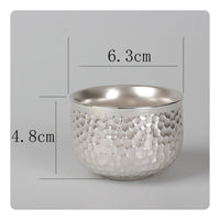 Silver Gongfu Tea Cup Luxury Gongfu Tea Cup Elegant Gift