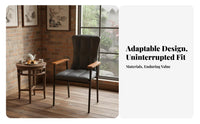 Upholstered rustic Armchair Sturdy Construction Dining Seat Thickly Padded