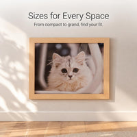 Wall-Mounted Cat Perch with Pegboard, Solid Wood Cat Climbing Frame, No-Drill Cat House & Shelf