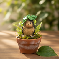 Resin Hedgehog Figurine for Miniature Landscape Decor