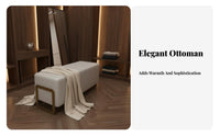 Narrow Entryway Stool Minimalist Design Upholstered Bench Light Luxury Aesthetic Soft Upholstery for Homeowners