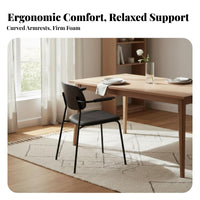 Nordic aesthetic Upholstered Armchair With Armrests Upholstered Side Chair Hangable Design Dining Seat Thickly Padded for Restaurant Owners, Homeowners, Interior Designers