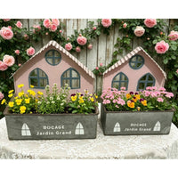 House-Shaped Planter Farmhouse Design Wall Hanging Flower Box Indoor Outdoor Use