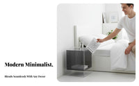 Acrylic Cube End Table Modern Design Nightstand With Storage Shelf for Students