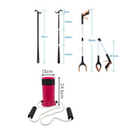 3 Pieces Sock Aid Shoe Insert and Reacher Grabber Set for Elderly, Disabled