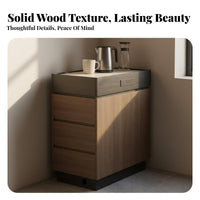 Small Kitchen Island Cabinet Solid Wood with Drawers and Minimalist Bar Table Mid-period Design Function Suitable for Gift Giving Home Decoration Office Workspace
