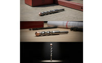 Spiral-Flute Percussion Drill Bit Round-Shank Masonry Drill Bit Clean Drilling Tool Efficient for Masons