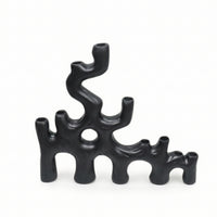 Candlestick Sculpture Sculptural Tree Candle Holder Decorative Resin Candlestick for Entryway Console