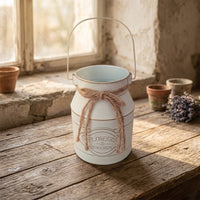 Plant Pots for Home Decor and Garden Decor, European Style Flower Vase and Milk Jug with Handle, Baked Paint Farmhouse Style