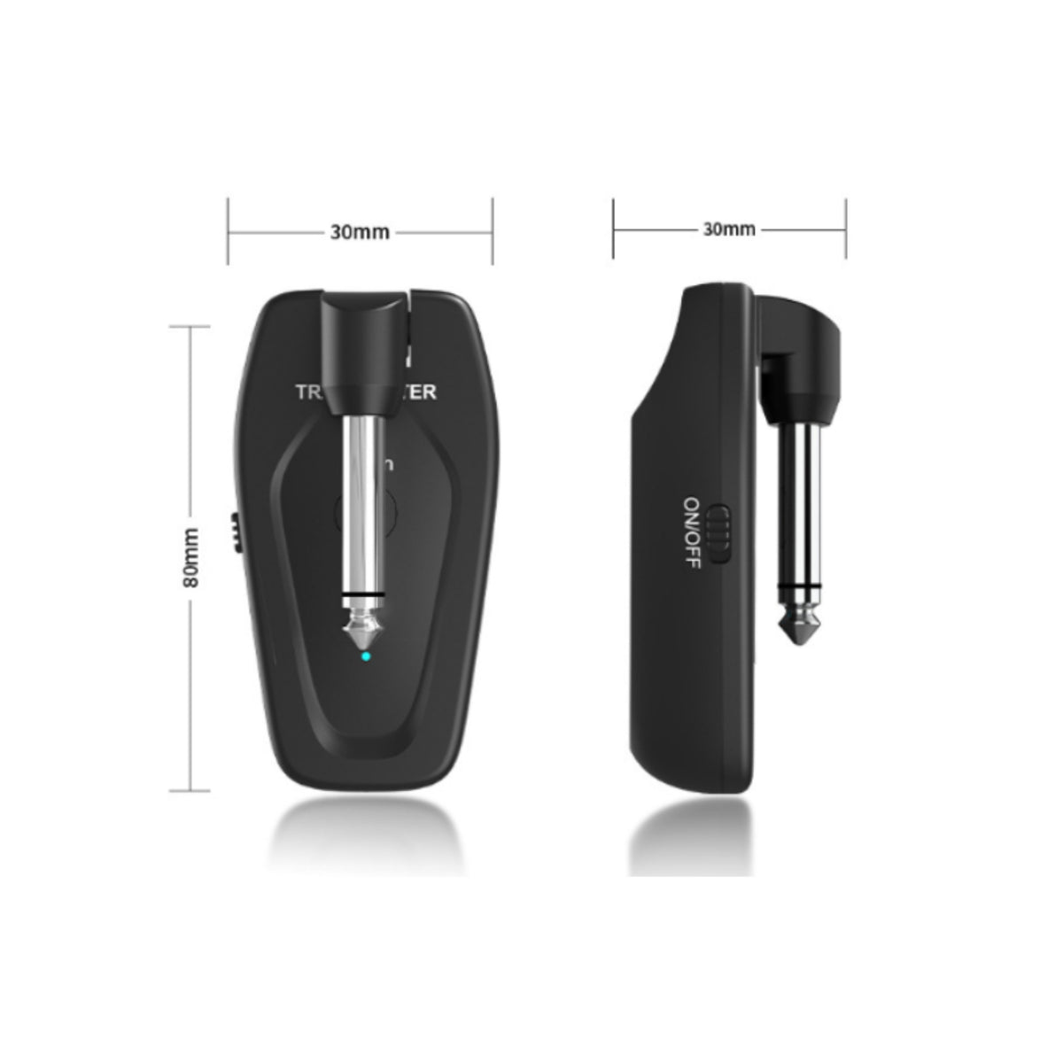 Cordless Wireless Audio Transmitter and Receiver Portable Wireless Instrument Transmitter and Receiver Stable Rechargeable for Musicians, Guitarists, Live Performance, Stage, Home Practice