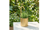 Planter with Faucet Compact Faucet Planter Petite Flowerpot Pot for Living Room, Garden, Patio