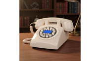 Rotary Style Telephone Classic Old-Fashioned Phone Wired for Study Room