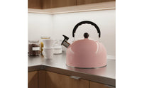 Pink Singing Kettle    Whistle 3L Stovetop Water Kettle Anti-Heat Handle Stainless Steel Whistling Teapot for Coffee Drinkers, Home Bar