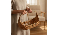Basket with Handle Decorative Woven Gift Basket Handheld for Fruit Display