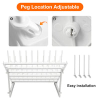 60-Hole Plastic Base Adjustable Embroidery Thread Toy Jewelry Rack Sewing DIY Storage Shelf