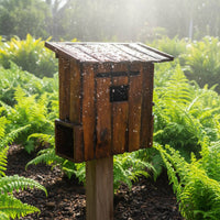 Wooden Mailbox Antique Design Solid Wood Mailbox Compact