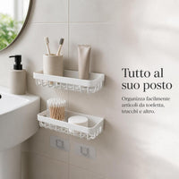 Wall-Mounted Facial Tissue Dispenser and Storage Box for Bathroom Vanity
