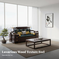 Asian design Couch and Table collection tranquil Aesthetic Multi-Piece Couch with Chaise All-Season Use Sofa Set for Families, Apartment Dwellers, Lounge Area