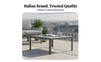 Italian Design Small circular table Weather Resistant Round Three-Legged Patio Table space-saving outdoorsdoor Furnishing Sturdy and long-lasting for Balcony Dwellers, Plant Lovers, Garden, Terrace, waterside, Living Room