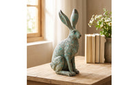 Rabbit Figurine Hand-Finished Bunny Figurine Rabbit Ornament Farmhouse Tabletop Ornament Easter for Decorators, Shelf