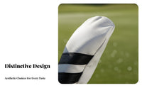 3 Pieces Driver Wood Headcover Set Snug Fit Sport Headcover Set PU Leather Sport Headcovers Adjustable Number Label for Storage