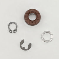 4 Pieces Oil Seal with Clips Nitrile Rubber Shaft Seal Kit Galvanized Retaining Clip Set for Mechanics