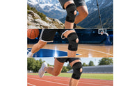 Adjustable Knee Brace with Side Stabilizers Breathable Knee Support with Patella Cutout Elastic Orthosis Supportive for Runners, Athletes, Running, Workout, Basketball