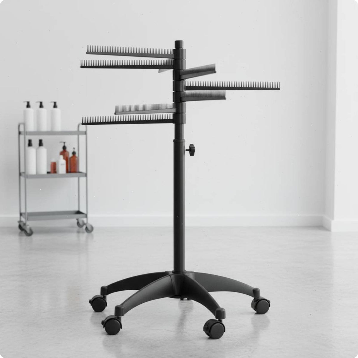 Braiding Rack Stand Portable Rolling Hair Stand Tangle Untangled for Salon