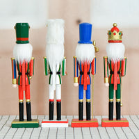 25cm Slim Circus Nutcracker Soldier Wooden Figurine Christmas Decoration