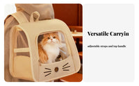 Large Capacity Cat Carrier Backpack Lightweight Cat Backpack Carrier Structured Design for Travelers, Hikers, Outdoor, Vet Visits, Camping