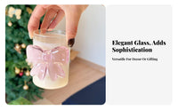 Heat-Resistant Pink Glass Cup Design Knot Glass Tumbler Crystal Clear for Women, Gift Givers, Everyday Use, Afternoon Tea, Cafes